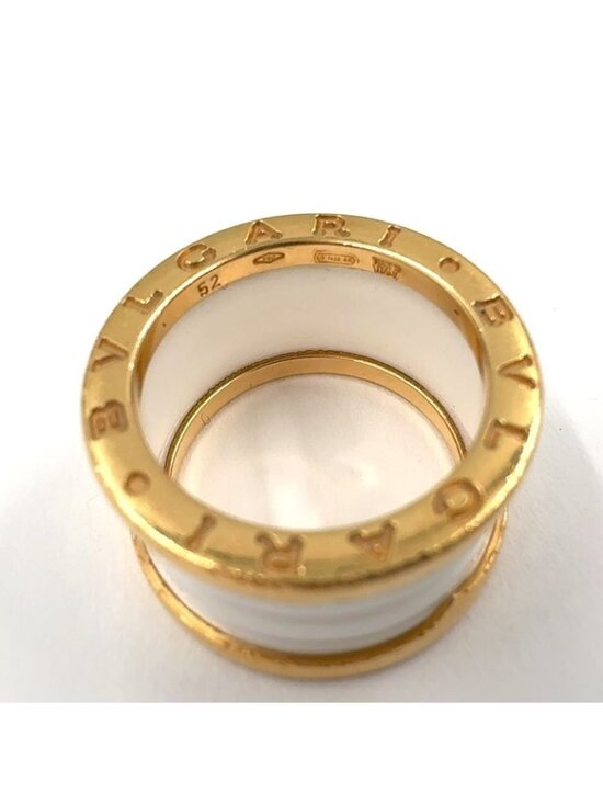 Bvlgari B-zero One 18k Pink Gold Ceramic White Ring - Picture 6 of 8